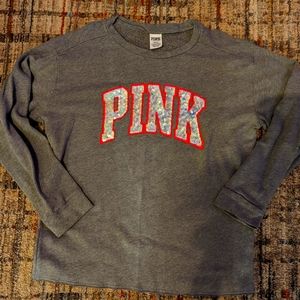 VS Pink Sequin Sweatshirt